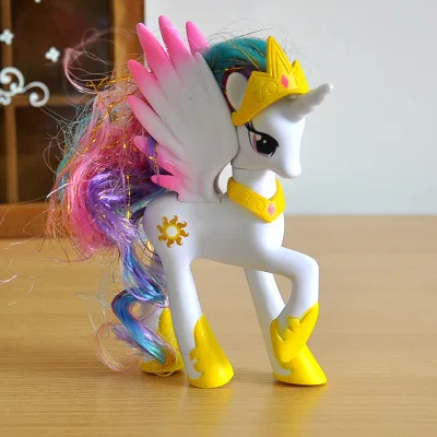 5 14 см Радуга тире Единорог Пони игрушки мой маленький мини лошадь Принцесса Селестия Луна ПВХ фигурка Коллекция Модель Куклы для девочки - Цвет: 5