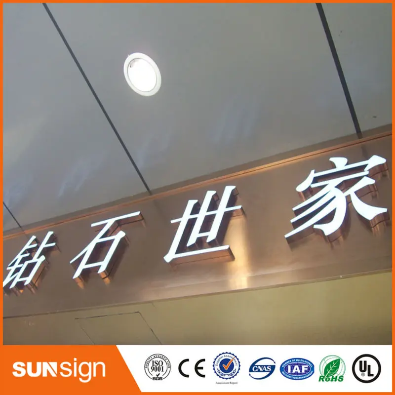 epoxy Resin full-face channel light LED signs with letters