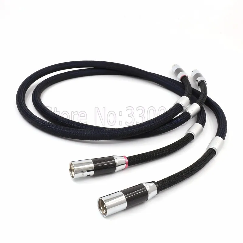 3 м/пара Lineflux(XLR) аудио кабель XLR с углеродного волокна Соединительный Штепсель XLR
