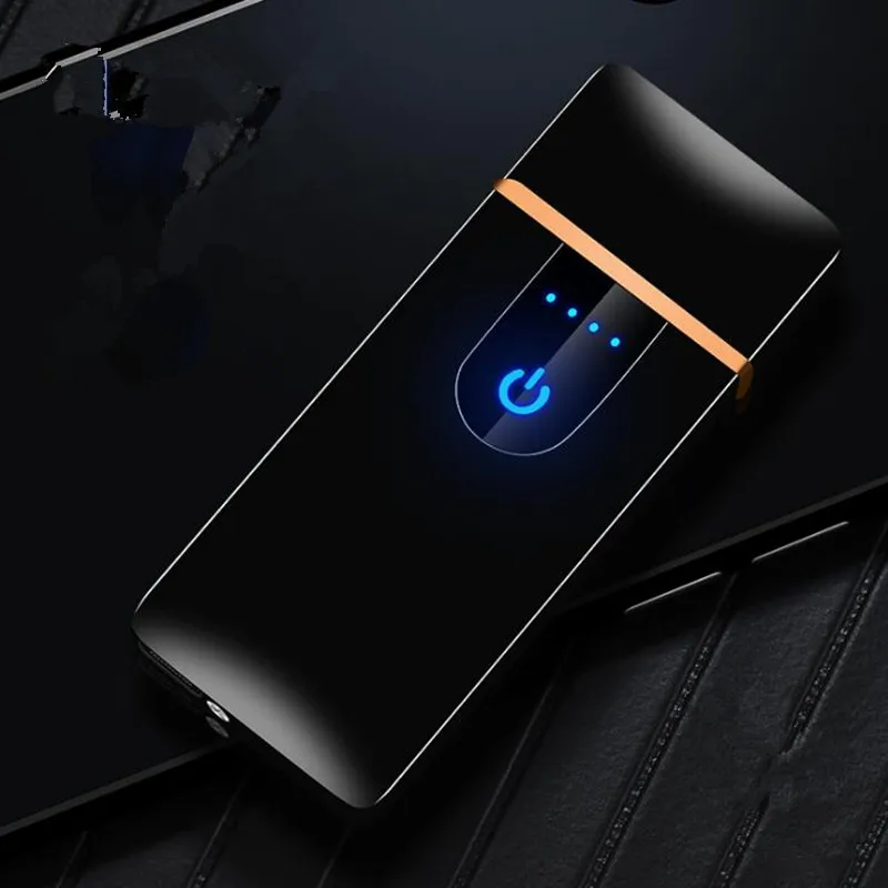 Креативная зарядка через USB прикуриватель сенсорный датчик переключатель Электронная зажигалка ветрозащитный негорящий Электрический прикуриватель подарок