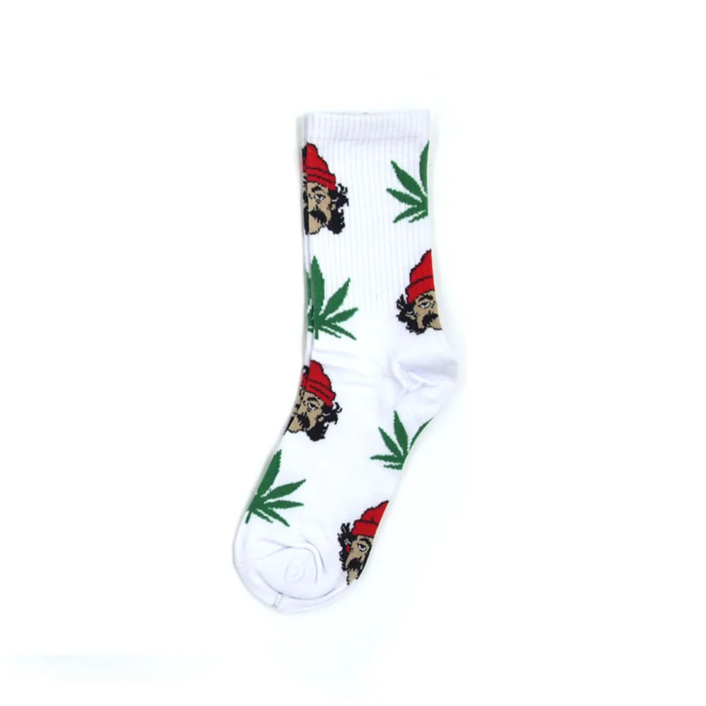 white Мужские и женские комедии CHEECH& CHONG портрет сорняки Calcetines пират хлопок носки Мода Хип-Хоп Скейтборд Meias - Цвет: white