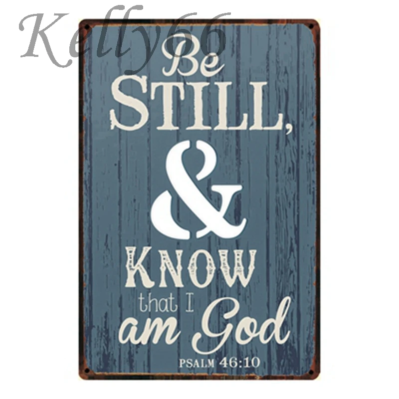 

[ Kelly66 ] I AM God Metal Sign Poster Home Decor Bar Wall Plaque Painting 20*30 CM Size y-1321
