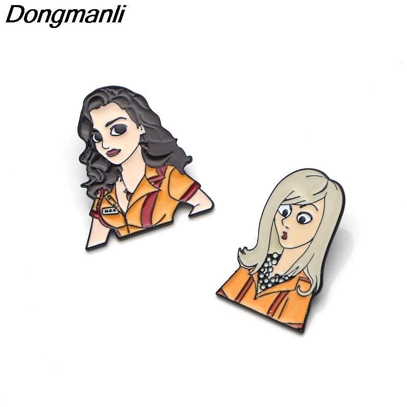 P3561 Dongmanli 2 Broke Girls tv Show Schrute Farms металлические эмалированные булавки и броши для модного отворота значок для рюкзака подарки