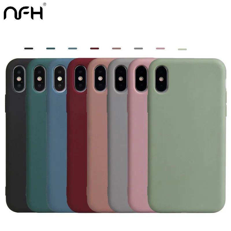 Карамельный цвет чехол для телефона Iphone 7 8 Plus Матовый Твердый iPhone X XR Xs iPhone11 Pro Max