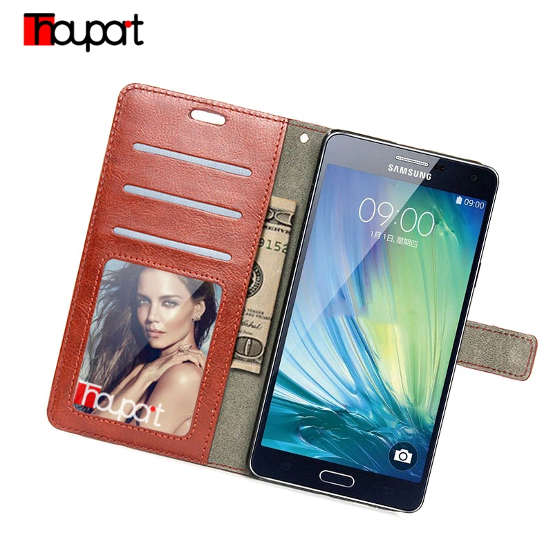 Кожаный чехол для samsung Galaxy A7 2015 телефона фоторамка Ретро стиль флип кожаный