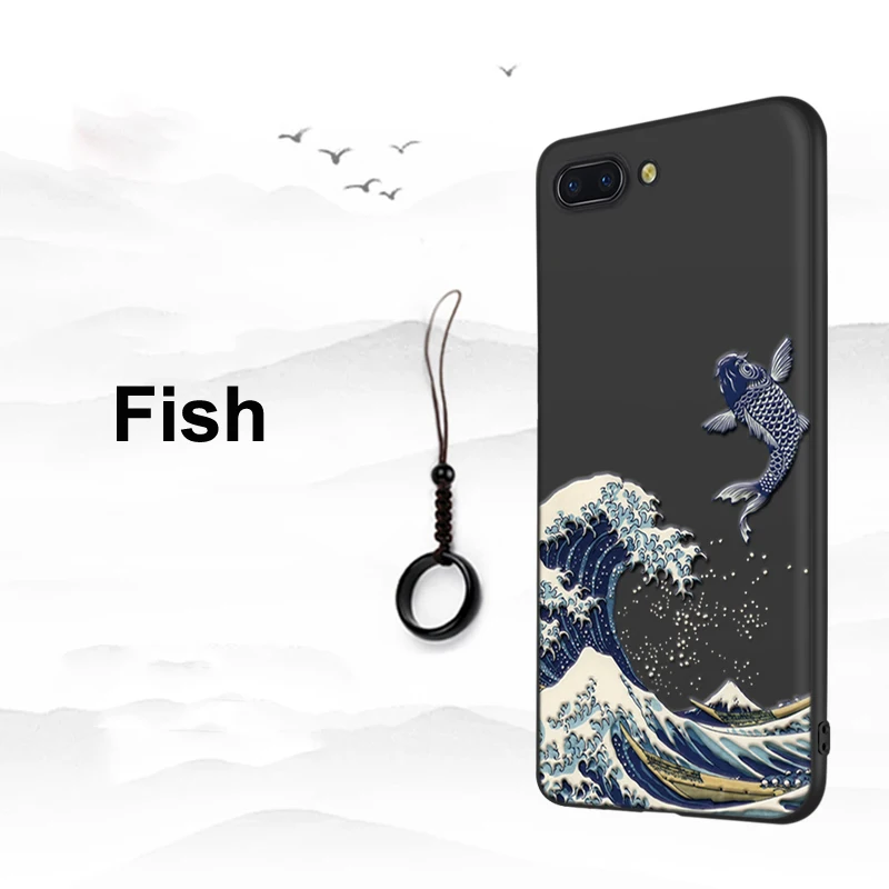 Чехол для Huawei Honor 10 9 P10 Plus 3D рельефная Матовая Мягкая задняя крышка Официальный
