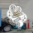 Наклейка на окно, Механическое сердце, стимпанк, двигатель, гараж, искусство, виниловые наклейки на стены, автосервис, ремонт автомобилей, магазин, Декор, обои A107