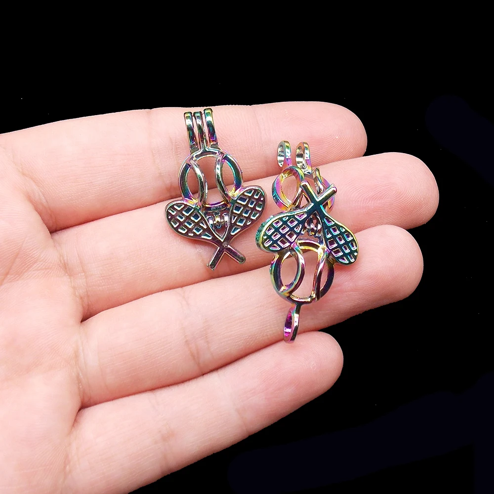 5 шт./лот новинка Радужный цвет Спортивная жемчужная клетка для тенниса из бисера