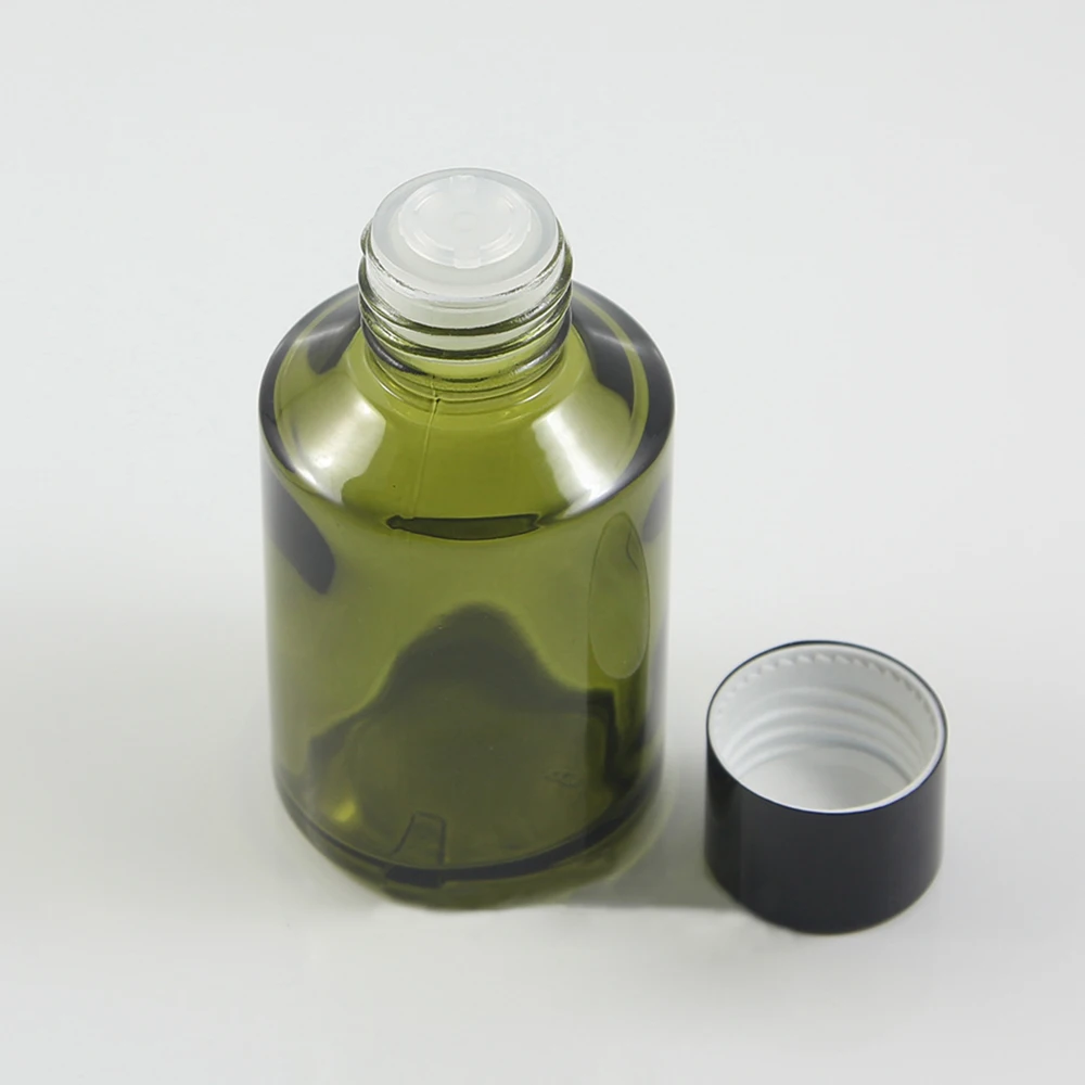 wholesales 50pcs 60ml green round dropper bottle with screw cap, 2 ounce essentical oil bottle, green 2 oz glass dropper bottle