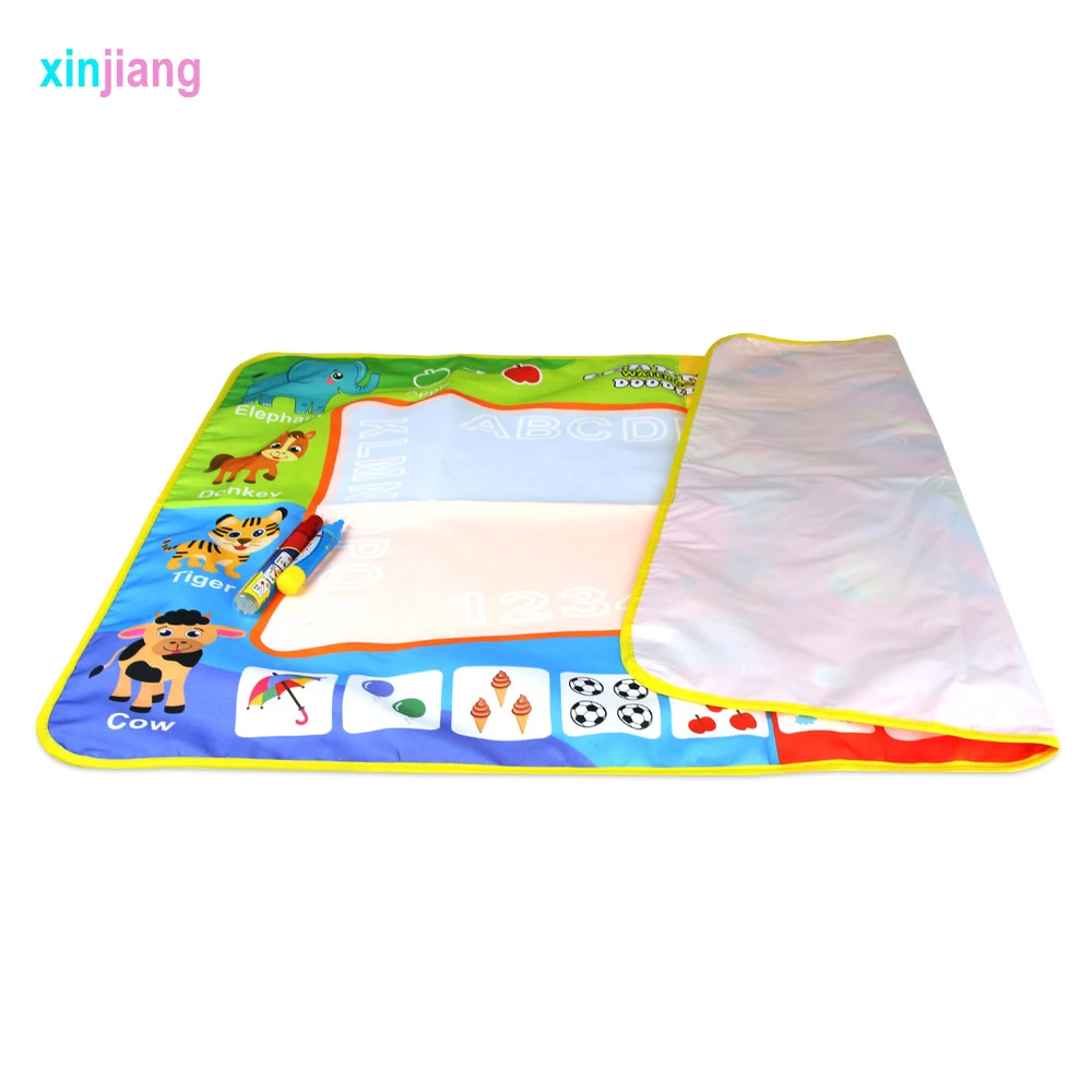 

Big Magic Water Doodle Mat & 2 Pens & EVA Stamp Drawing Writing Boards Coloring Mats Educational Toys For Kids }