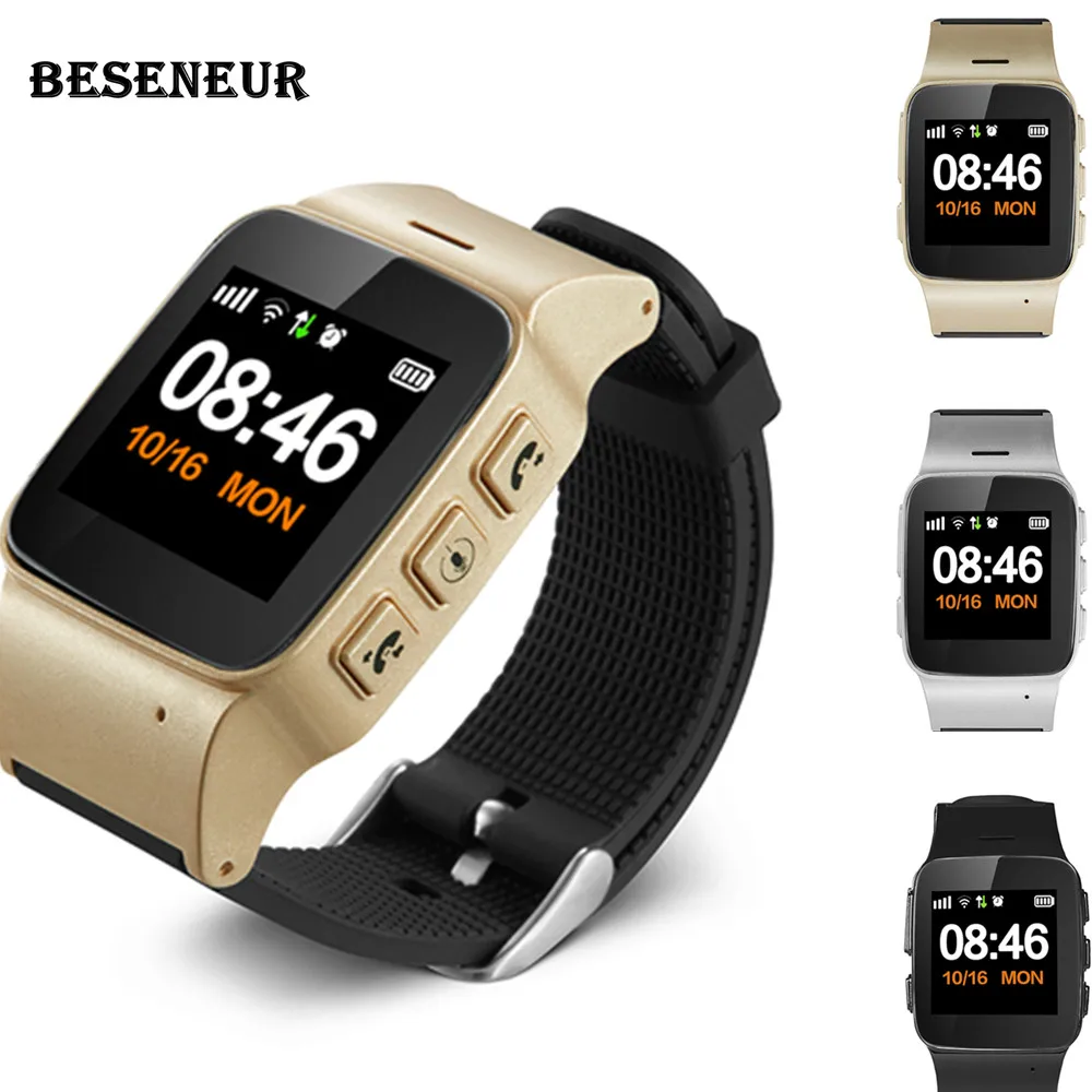 Beseneur D99 + gps WI FI фунтов SOS Смарт часы пожилых детей долгого ожидания телефон анти