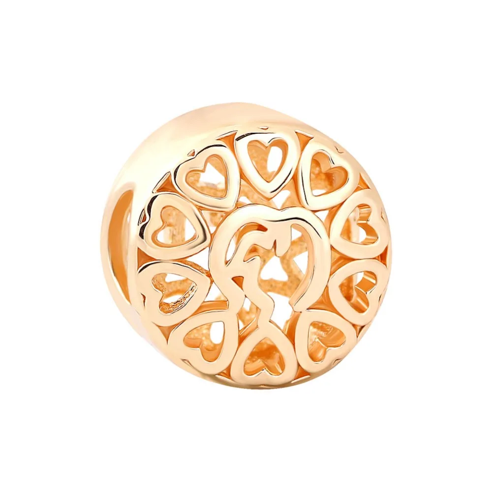 Подвеска сделай сам золотой цветок жизни пчела сердце цирконий медная бусина