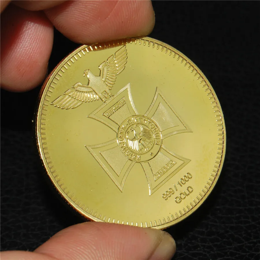 Розница 20 шт./лот 24KT немецкие монеты 24K позолоченные Плакированные круглые 1871