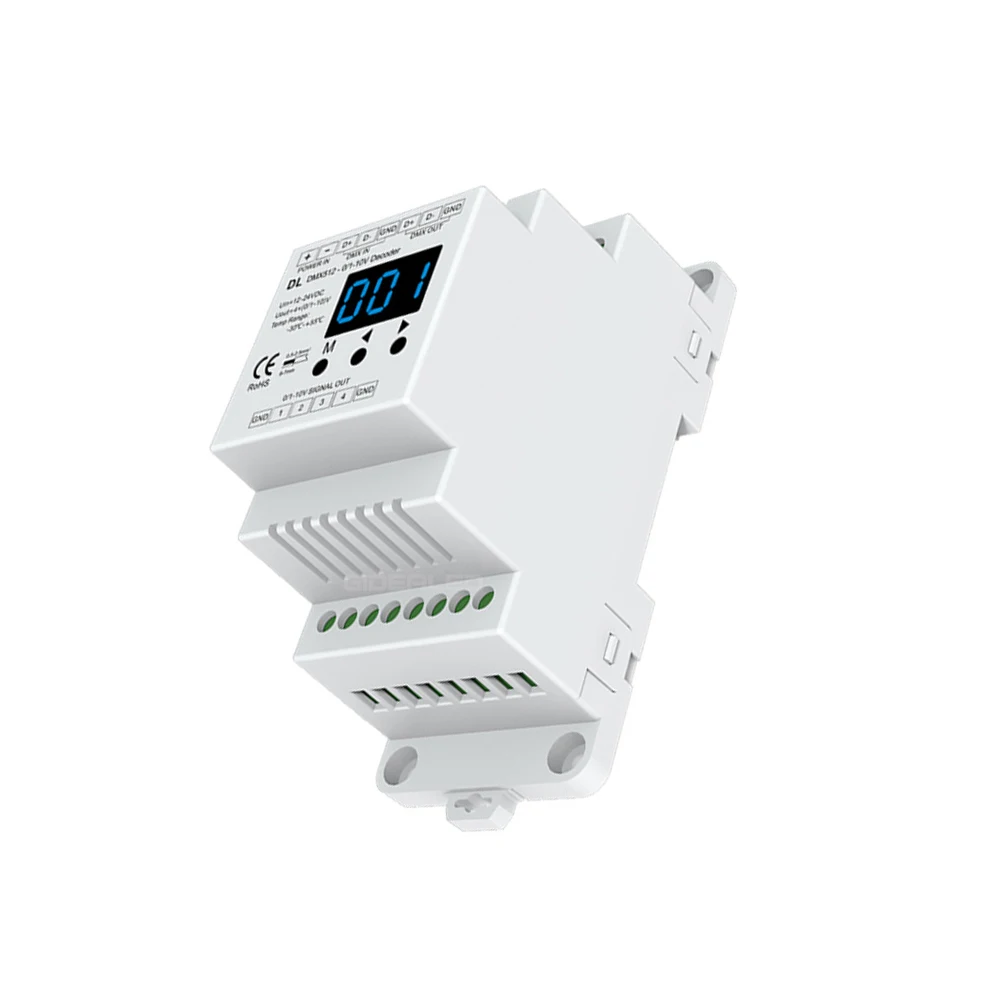 DMX диммер DMX512 до 0 10 в 4 Декодер каналов сигнал на для RGB/RGBW контроллер полосы RDM