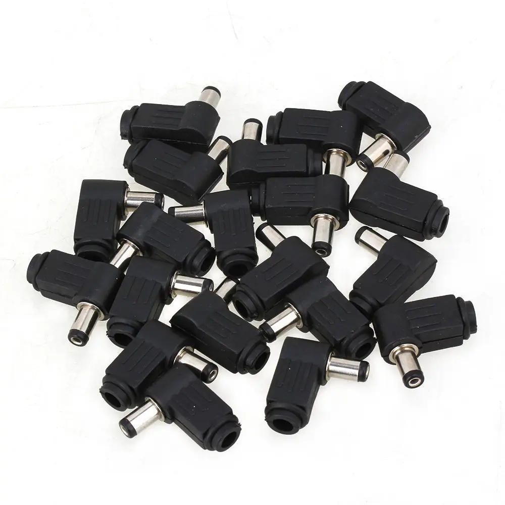 Черный и серебристый пайки 5 5x2 1 мм штекер прямоугольный разъем (под углом 90