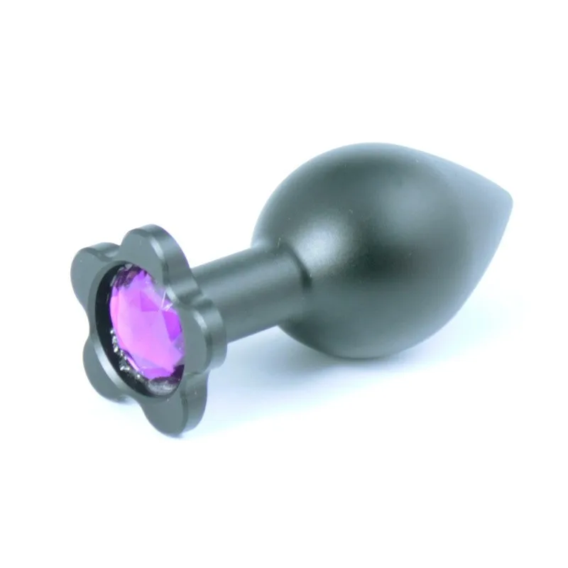 Большой черный анальный фаллоимитатор Анальная металлическая пробка