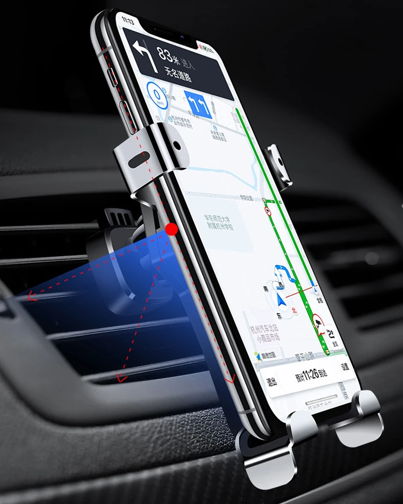 Универсальный автомобильный держатель телефона для iPhone X XS MAX 4,7 до 6,2 дюйма подставка держатель для мобильного телефона для samsung huawei xiao Air Vent держатель