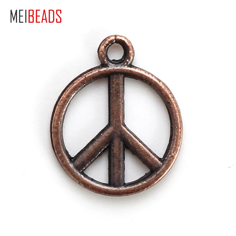 Винтажные Подвески MEIBEADS из цинкового сплава с красным медным самолетом подвески