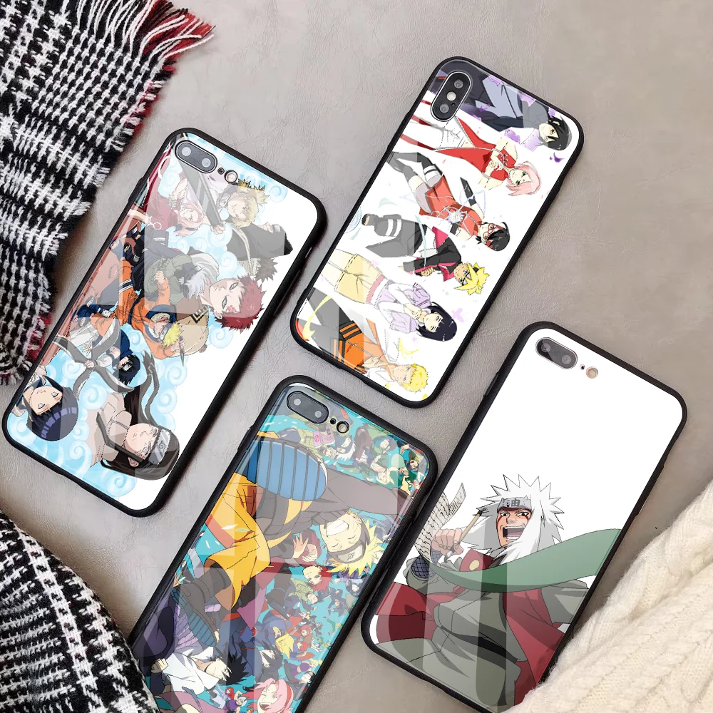 DIY чехол для телефона для iPhone 7 8 6 S Plus Капа закаленное стекло Наруто ниндзя Хокаге индивидуальная крышка телефона для iPhone X XR XS MAX