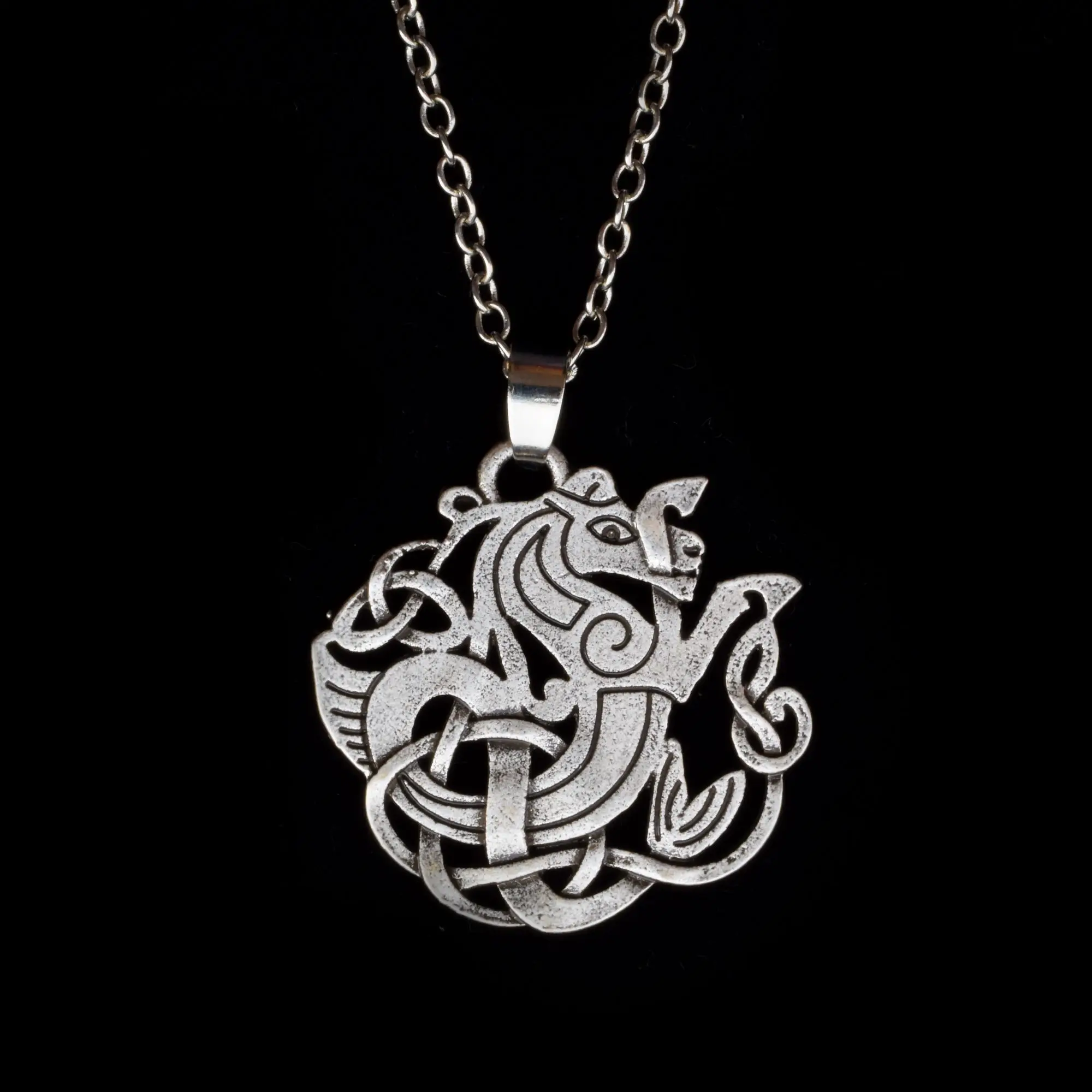 Кельтский узел в виде головы лошади счастливое рандомное ожерелье украшения для