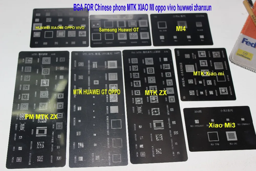 8 шт./лот высококачественный полный комплект трафарет для реболлинга BGA