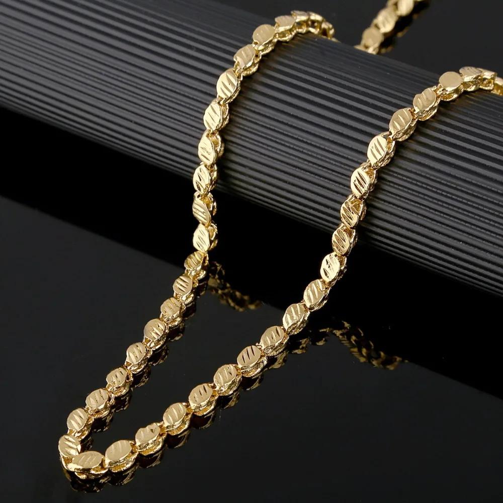 Thick Chain Length 53cm Width 4mm Ethiopian Necklace Gold Color African Eritrea Chunky Necklace