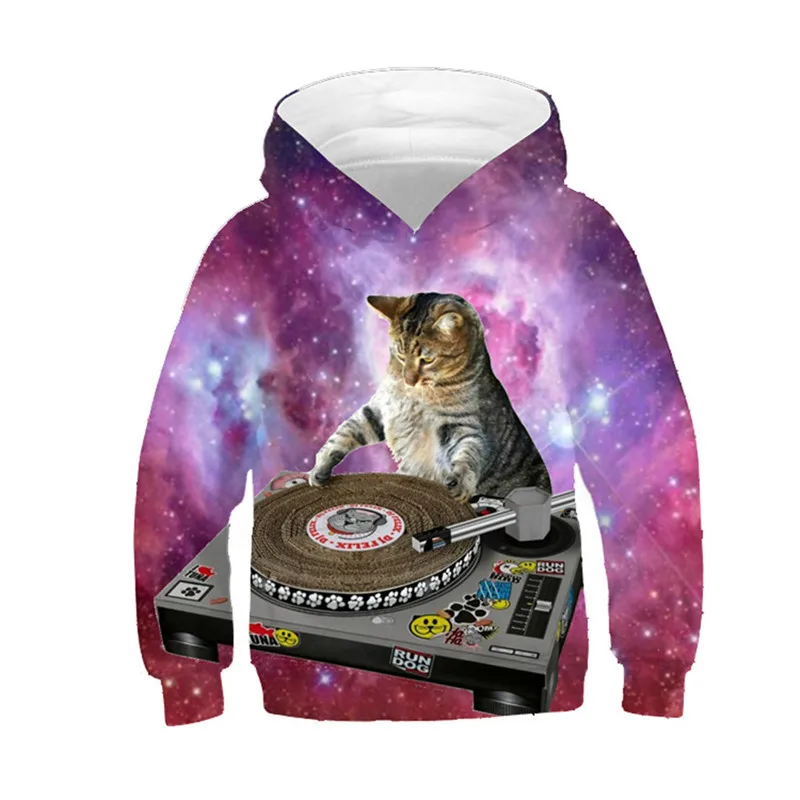 Новинка года; детская мода; Dab аниме; худи для мальчиков и девочек; забавные толстовки; яркие пуловеры для детей с изображением единорога и галактики - Цвет: as picture show