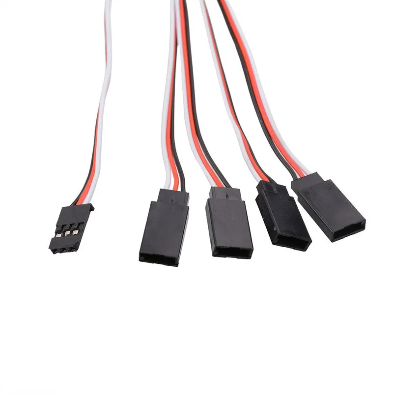 4 In 1 15cm Servo Cable Y DuPont Extension Wires JR Futaba RC Receiver Line Signal ESC Sub-wiring Male To Female | Игрушки и хобби