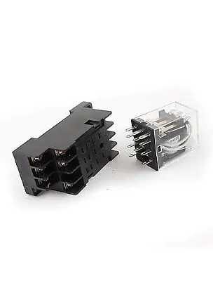 DC24V/DC12V/AC110V катушки 3PDT 11 Pin зеленый светодиодный общего назначения Мощность реле