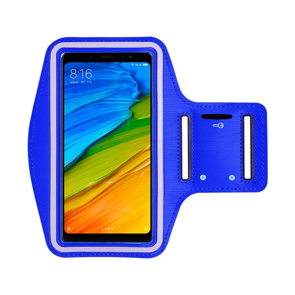 Спорт, бег, тренажерный зал нарукавник для XiaoMi Redmi Note 8T 8 7 5 8A S2 6 7A 6A 5A Go K20 Pro Prime Plus Чехол-держатель для телефона - Цвет: Темно-синий