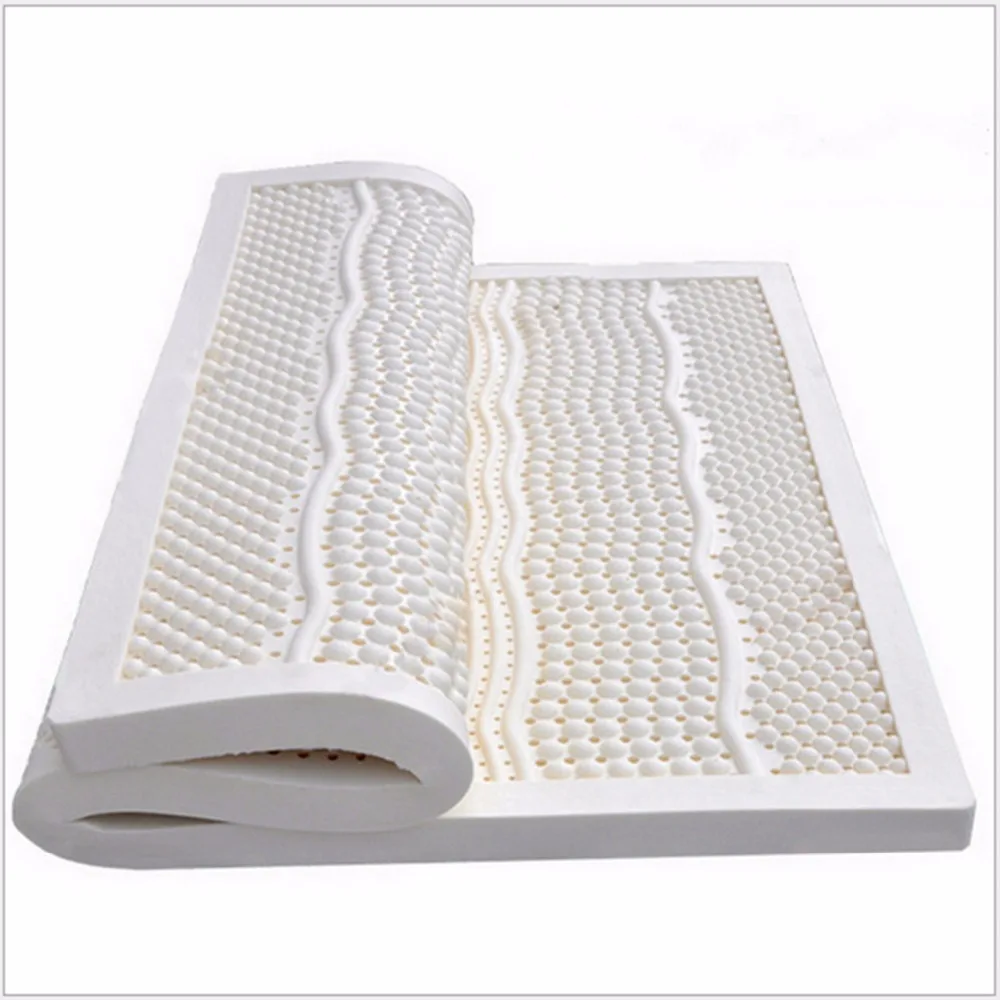 

10CM Thickness European King Size Seven Zone Mold 100%Natural Latex Mattress/Topper With White Inner Cover Midium Soft