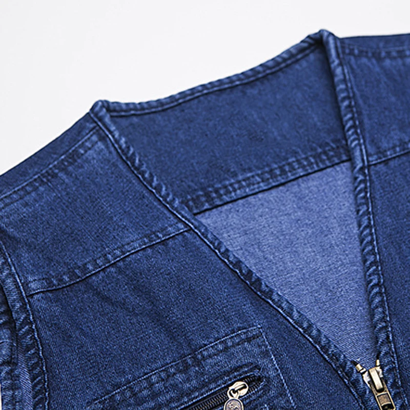 Мужской джинсовый жилет ковбойский короткий без рукавов верхняя одежда для