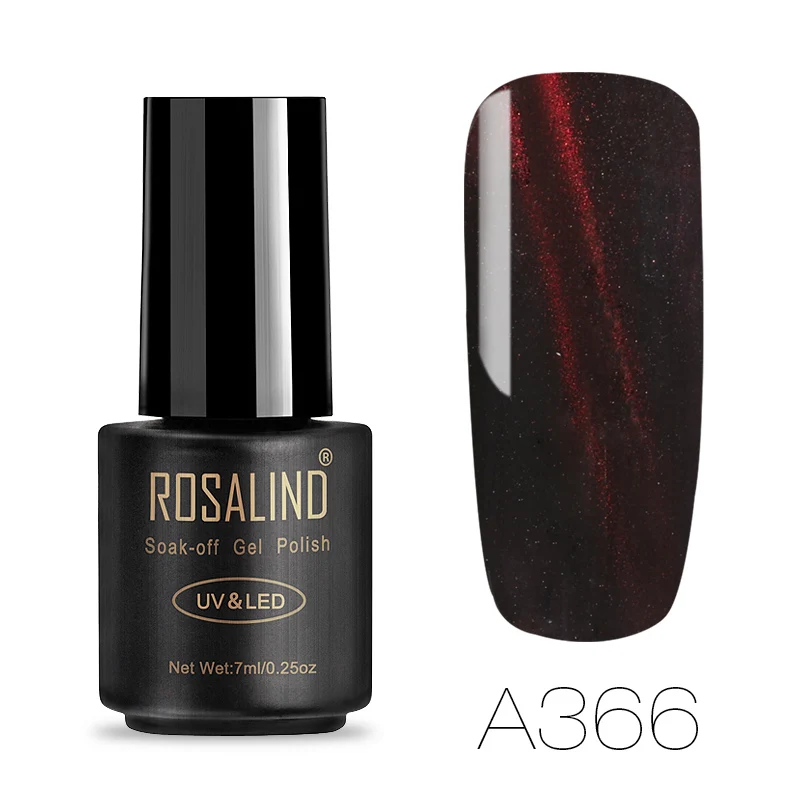 RAA366 ROSALIND 7 м лак для ногтей магнит кошачий глаз замочить от полу Vernis Перманентный голографический Блеск Гель lacuqer УФ светодиодный лак - Цвет: RAA366