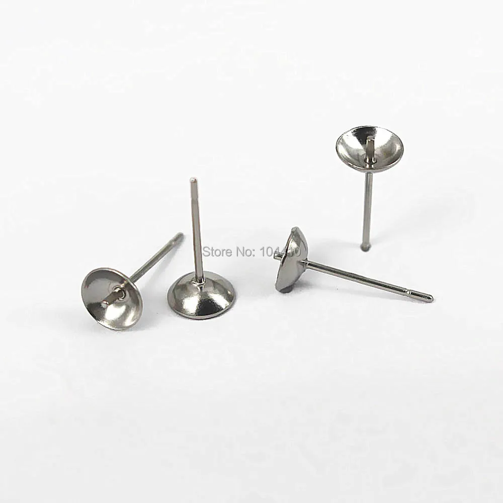 Пустая основа для сережек гвоздиков из нержавеющей стали круглая рамка с