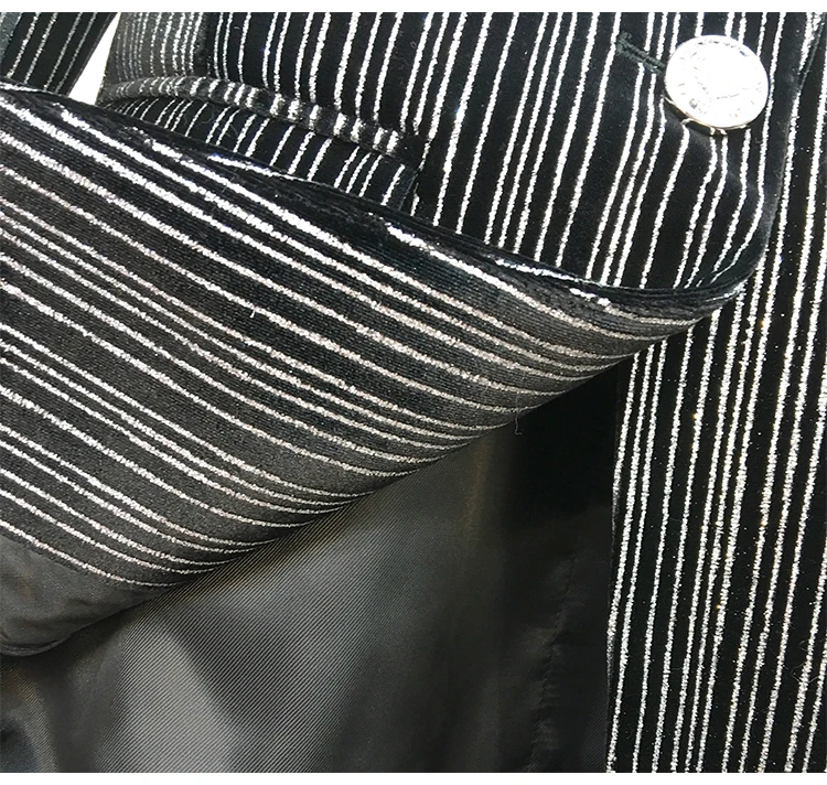 Блестящий блейзер с серебряными блестками модный Блейзер Женский офисный пиджак