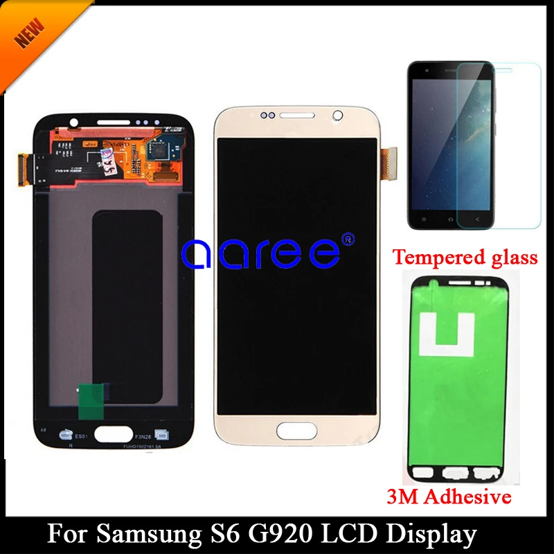 100% протестированный ЖК дисплей Super AMOLED для SAMSUNG S6 G920F Samsung G920I экран с сенсорным