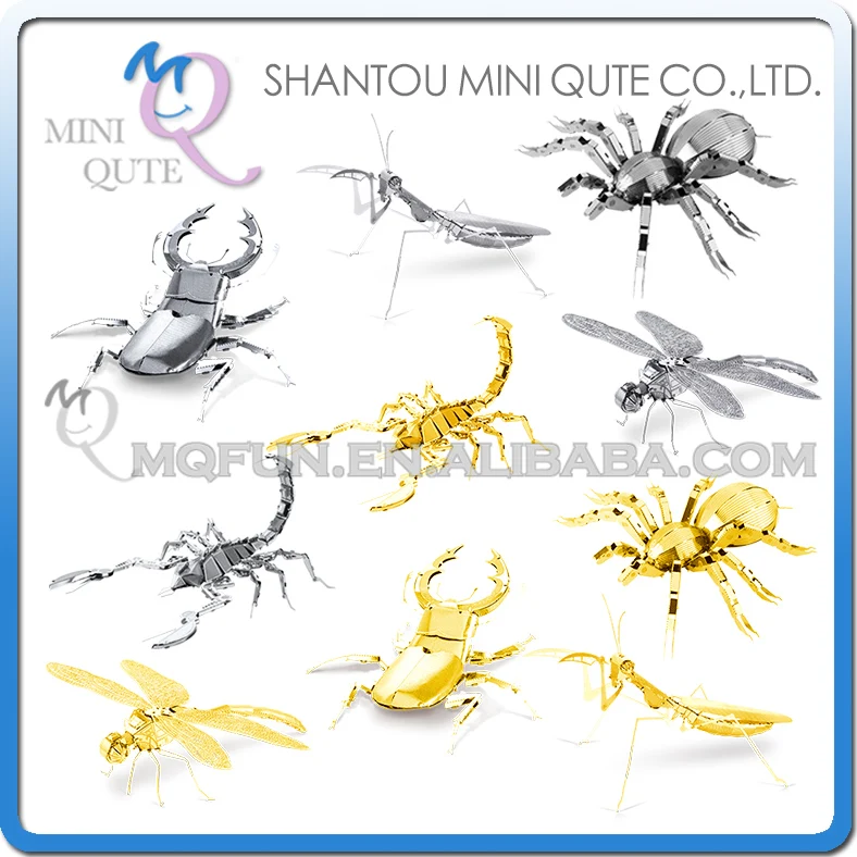 Мини Qute Частей Весело 3D животных насекомое Богомол Скорпион Тарантул Жук-Олень