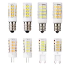 Светодиодная лампа G9 G4 E14, 5 Вт, 220 В перем. Тока, SMD 2835 51 светодиодный, белыйтеплый белый, сменная галогенная лампа, 1 шт.