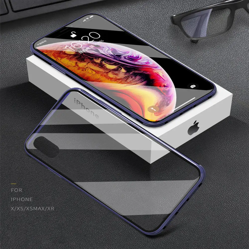 Роскошный чехол из закаленного стекла 2 в 1 мягкий для телефона ТПУ iphone 11 Pro XS Max XR X 6