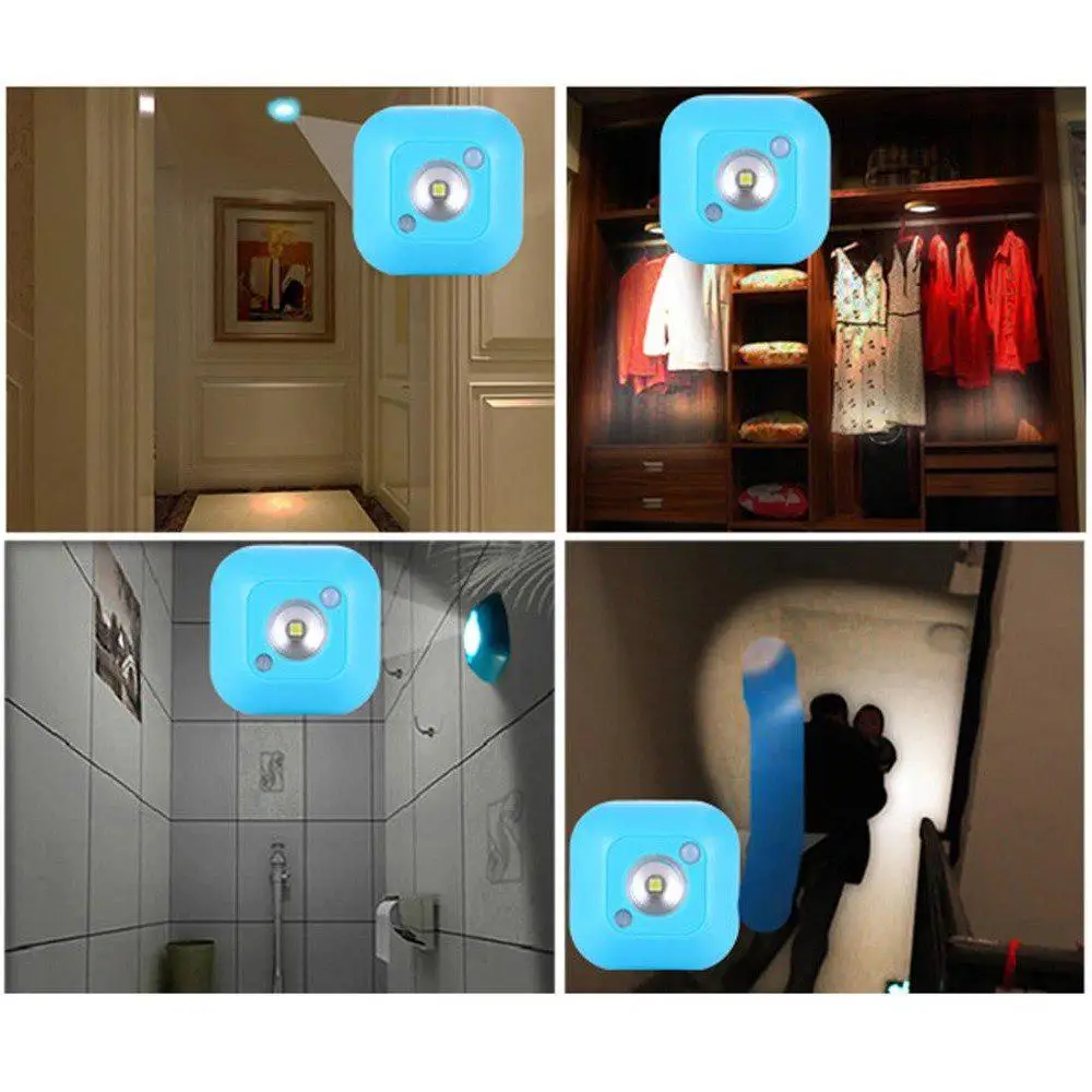 Мини ночник с датчиком движения беспроводной портативный настенный светильник