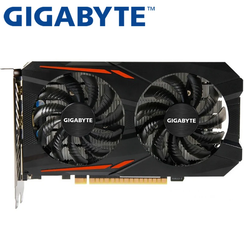 GIGABYTE видеокарта GTX1050 TI 4 ГБ 128 бит GDDR5 оригинальные б/у видеокарты для nVIDIA VGA карты Geforce GTX 1050 Ti 750 960