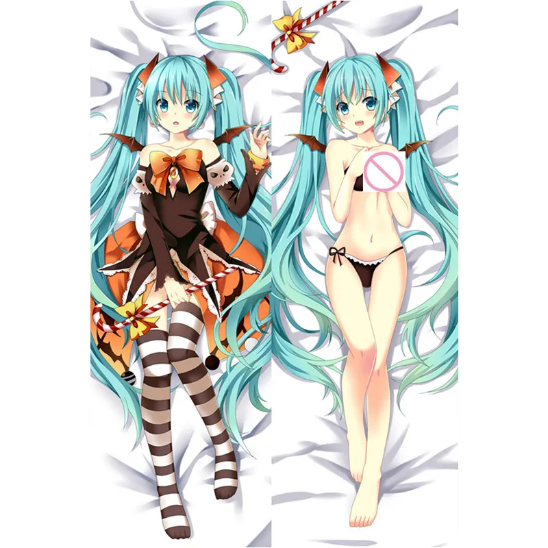 Peach skin Аниме Hatsune Подушка «Мику Хацунэ» чехлы с названием песни «Hatsune Подушка «Мику Хацунэ» чехол пикантные 3D двухсторонняя постельные принадлежности обниматься тела Чехол настроить HK02A - Цвет: Peach skin