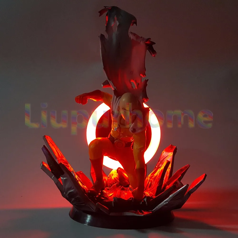 ONE PUNCH MAN Сайтама DIY светодиодный светильник 230 мм Аниме One Punch Man светодиодный ночной Светильник s Luces с утолщённой меховой опушкой, светодиодная лампа