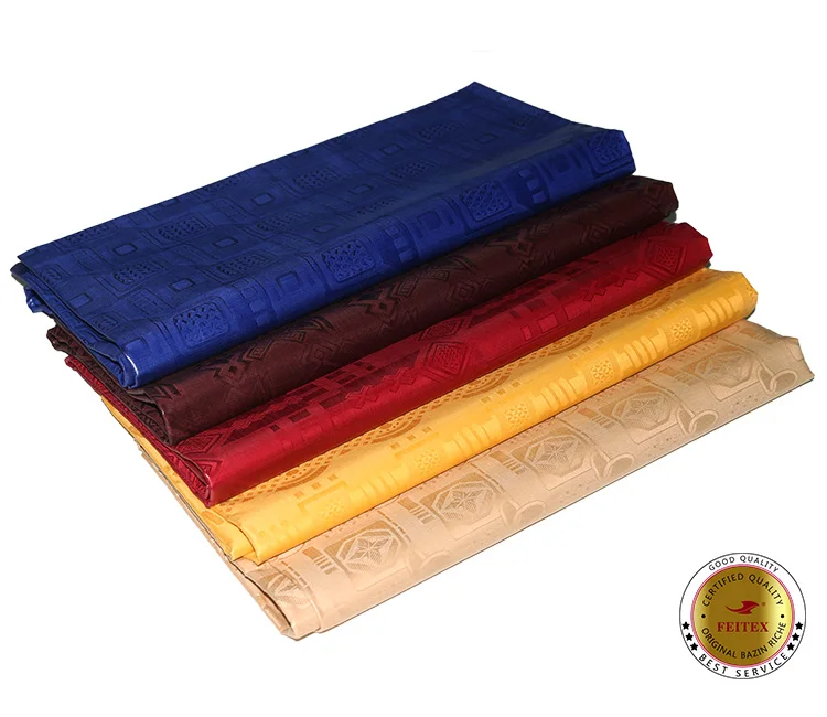 Африканский жаккард Дамасская морская парча Базен Riche ткань хорошего качества