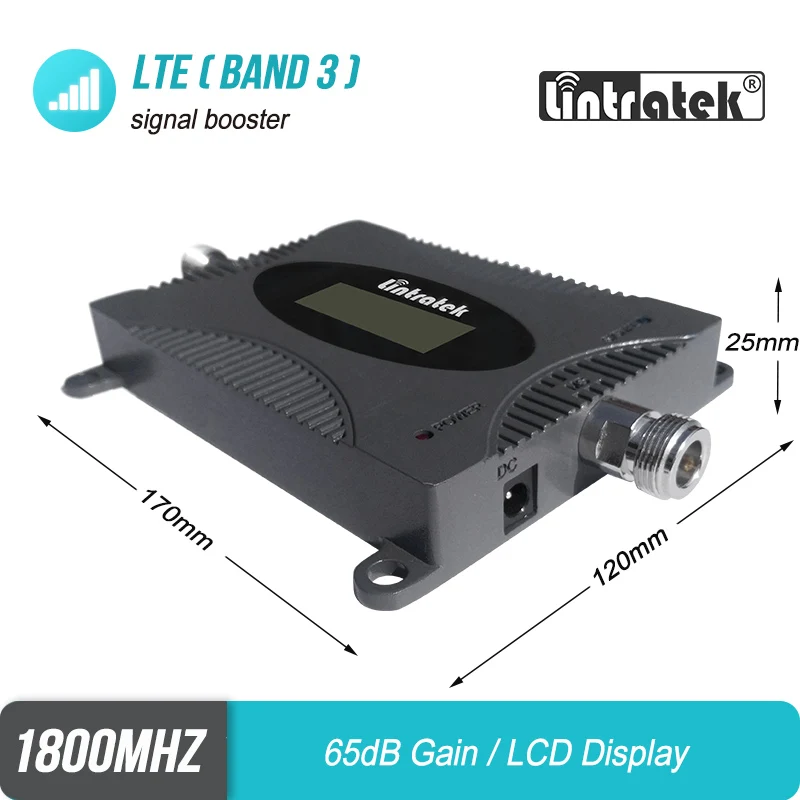 Усилитель сотового сигнала Lintratek GSM 4G LTE 1800 мгц Band 3 DCS 65 дб усилитель мобильного с