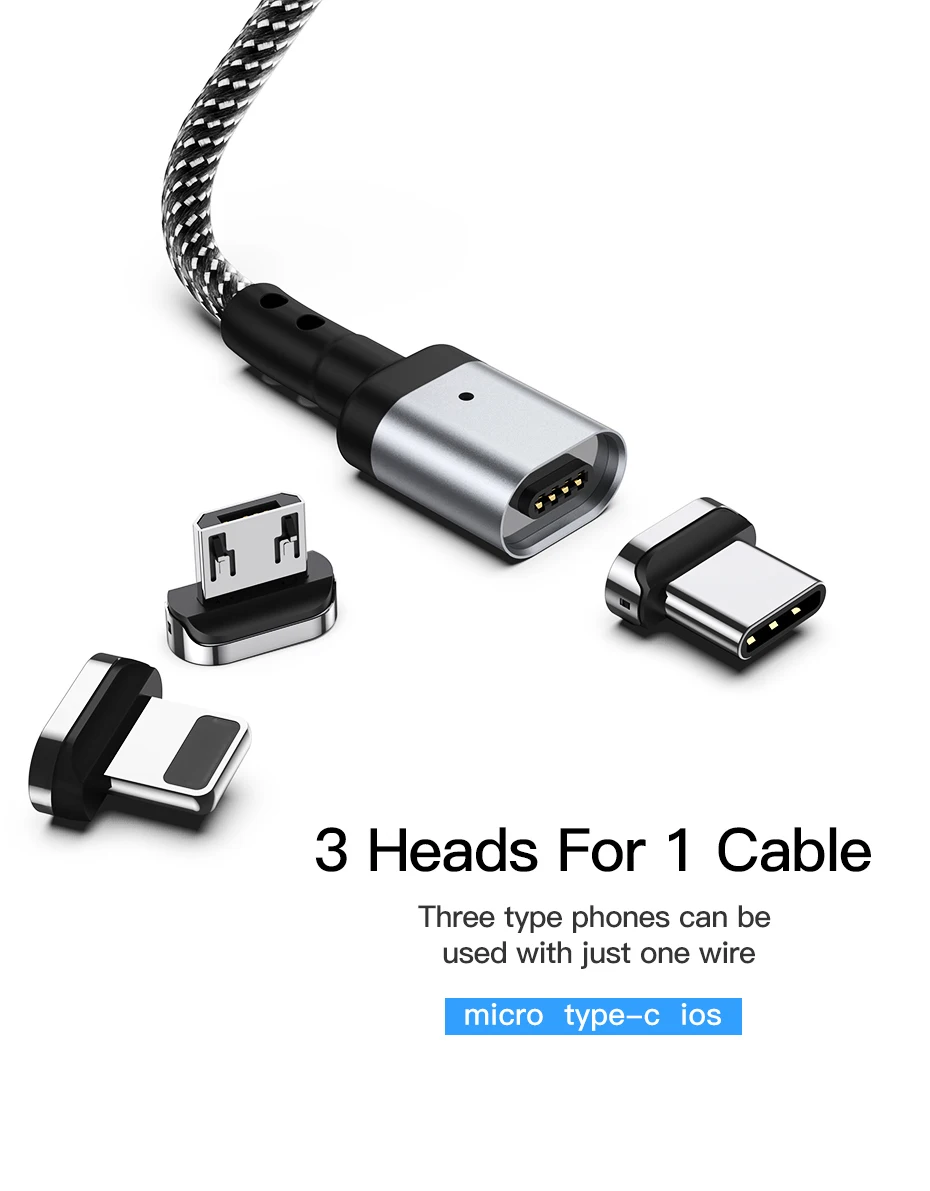 Магнитный кабель Micro USB C кабель магнитная зарядка type C Быстрая Зарядка адаптер для осветительного Кабеля Micro usb type-C магнитное зарядное устройство для iphone XS