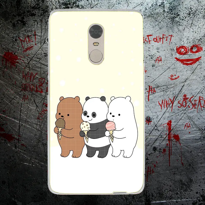 Милые панды Мы Голые Медведи животных стиль для Xiaomi Redmi Mi Note 4X 2 3 3S 4A 5 6 5S 5X 5A 6X Pro Plus