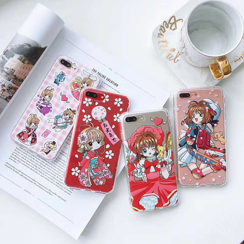 Japanese anime beauty girls Phone case for iphone XS Max XR X 6S 6 7 8 Plus soft TPU clear cover kawaii Sailor Moon figure cases |