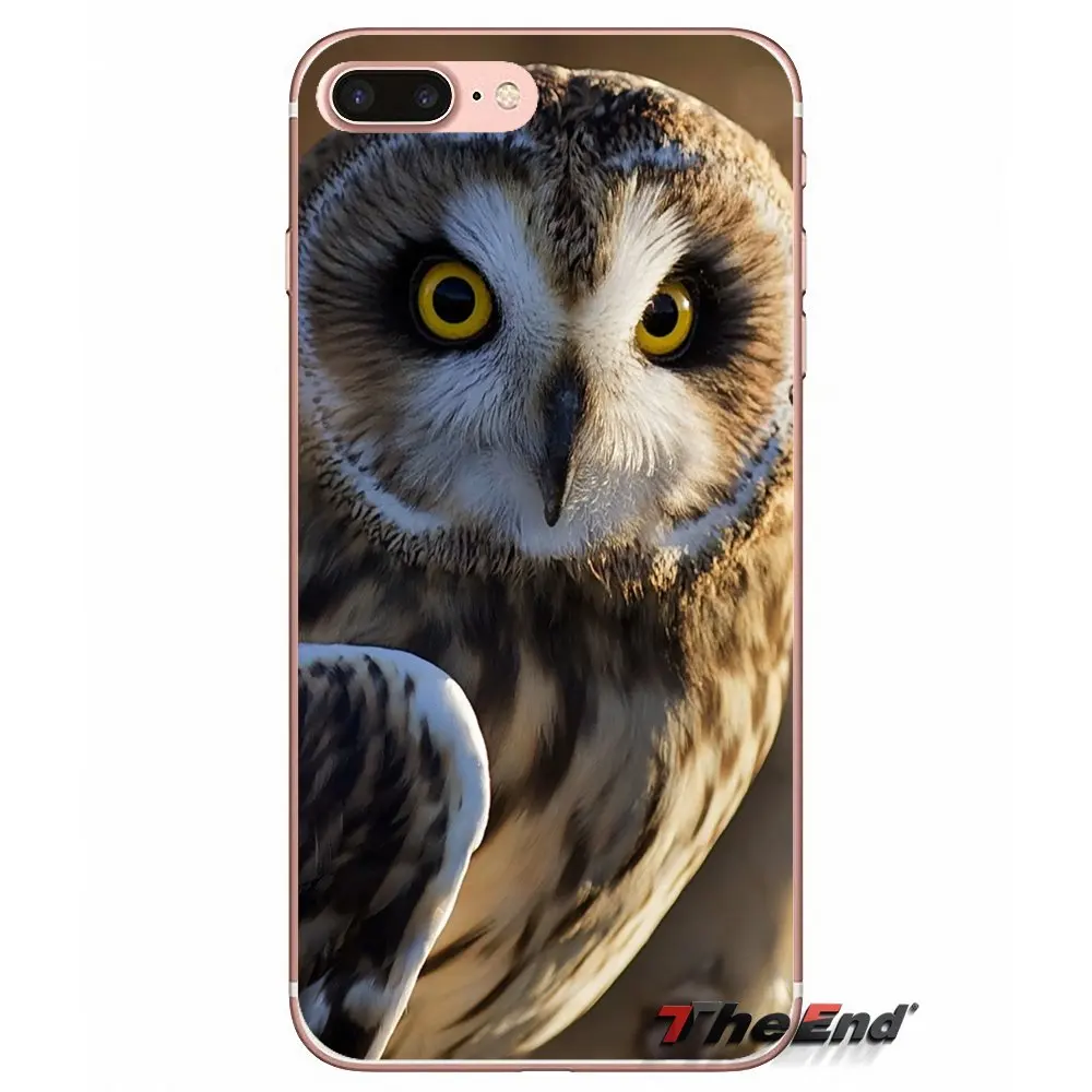 Для samsung Galaxy S2 S3 S4 S5 MINI S6 S7 edge S8 Plus Note 2 3 4 5 большое ядро Prime животные птицы сова