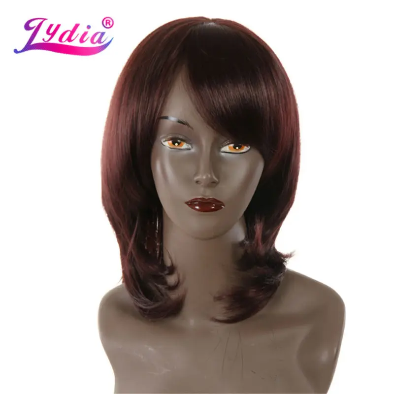 Лидия для черный Для женщин Искусственные парики средней прямо 10 дюймов природа